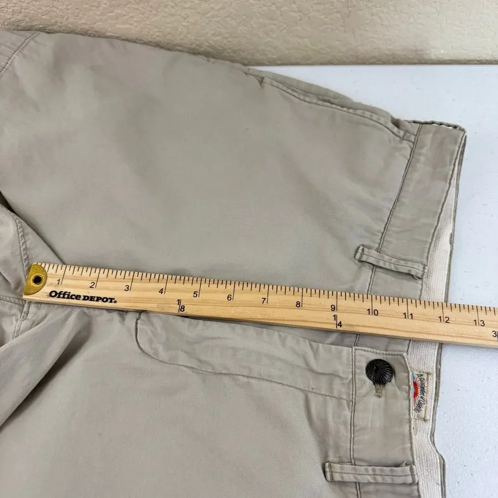 Faherty All Day Shorts Mens 33 Khaki Flat Front Chino Casual Beach Golf
